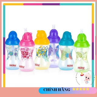 [CHÍNH HÃNG USA] Bình uống nước cho bé có ống hút Silicone, dung tích 300ml