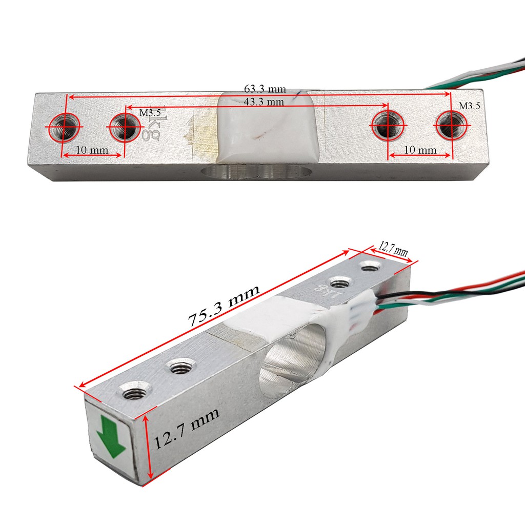 Cảm biến cân nặng Loadcell 1kg, 5kg, 10kg, 20kg, 40kg, 70kg, 150kg