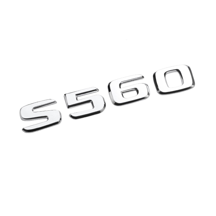 Decal tem chữ S650 / S600 / S560 dán đuôi xe ô tô Maybach