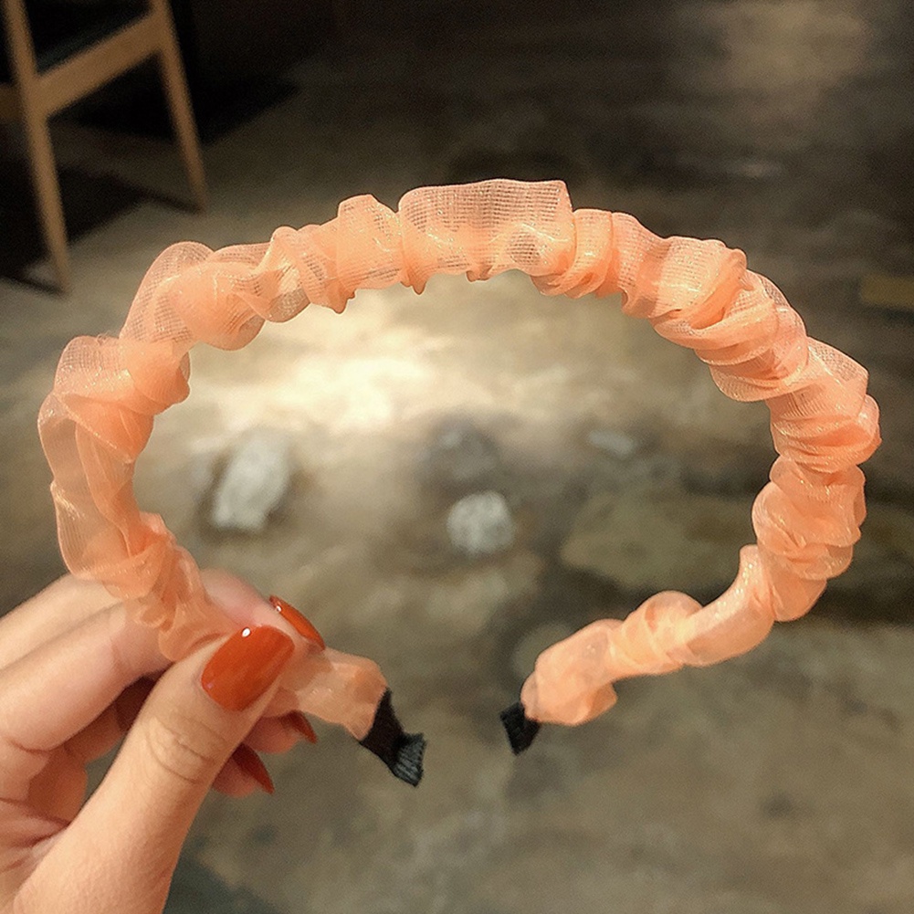 Băng đô chiffon màu trơn thời trang sành điệu