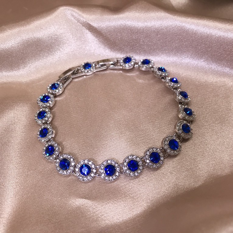 Vòng Tay Swarovski Đính Đá Pha Lê Đỏ / 5446006 Blue / 54804848484 Màu Vàng Hồng 5240513