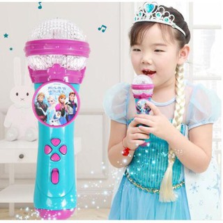 MICRO "Hát karaoke cho trẻ em hình nhân vật hoạt hình độc đáo có đèn có nhạc và nút điều chỉnh âm lượng"