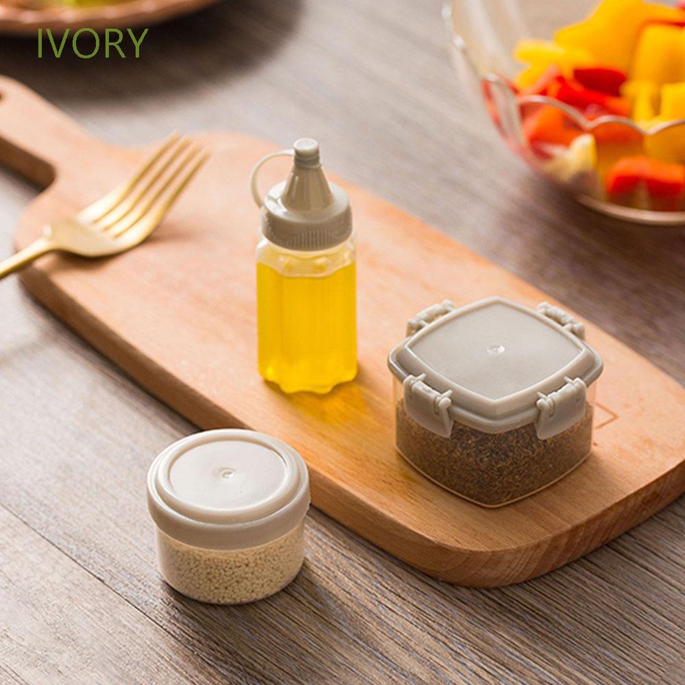 Set 4 hũ đựng gia vị bằng PP trong suốt kích thước nhỏ gọn dễ vệ sinh cho nhà bếp