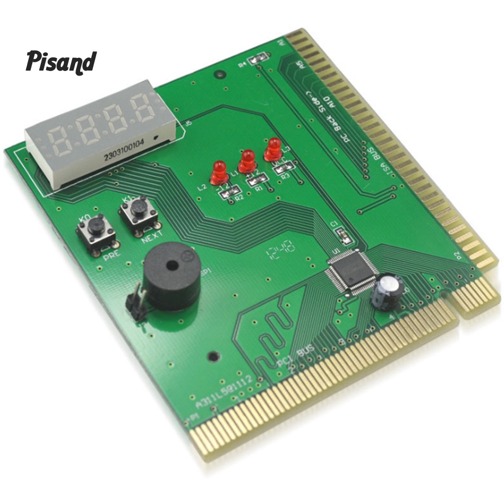 pu 4-Digit PC Analyzer Tester Diagnostic Motherboard Post Test Card for PCI ISA