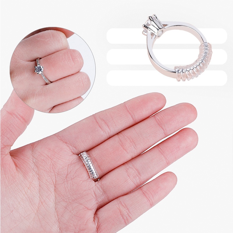 Vòng Đệm Xoắn Ốc 4 Kích Cỡ Có Thể Điều Chỉnh Kích Thước Bảo Vệ Nhẫn Tiện Dụng