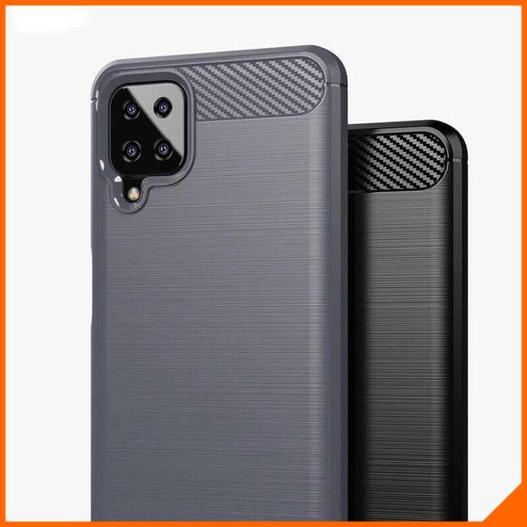 Ốp lưng dẻo Samsung Galaxy A12 / A32 4G / A52 / A72 / A02s vân sợi cacbon chống sốc Rugger Amor