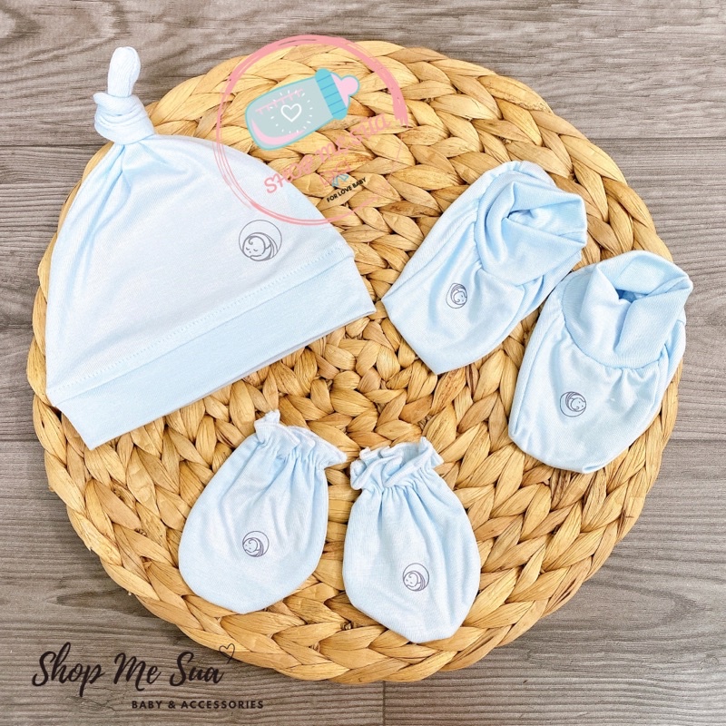 Phụ kiện sơ sinh bao tay bao chân bé sơ sinh anminaza