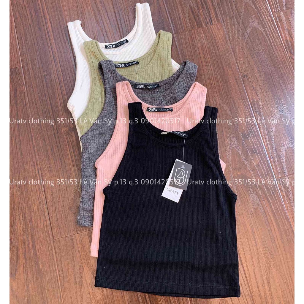 [ẢNH THẬT-CÓ SẴN] Áo crop tanktop dệt kim ZR