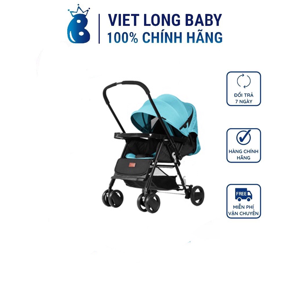 Xe đẩy trẻ em cao cấp 2 chiều Seebaby T11 có lò xo giảm xóc kèm đệm lót mềm và màn chống muỗi - Hàng chính hãng