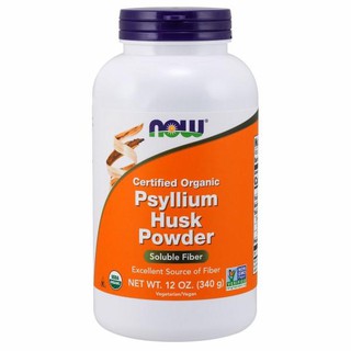 [USA] Bột vỏ mã đề hữu cơ NOW Organic-Whole-Psyllium-Husk-Soluble-Fiber