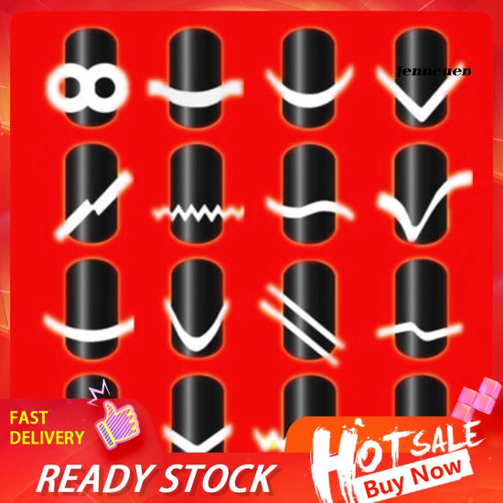 Set 48 miếng dán hỗ trợ trang trí móng kiểu Pháp 18 mẫu lựa chọn