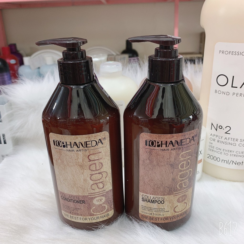 Dầu gội xả phục hồi tóc hư tổn Haneda Collagen 500ml