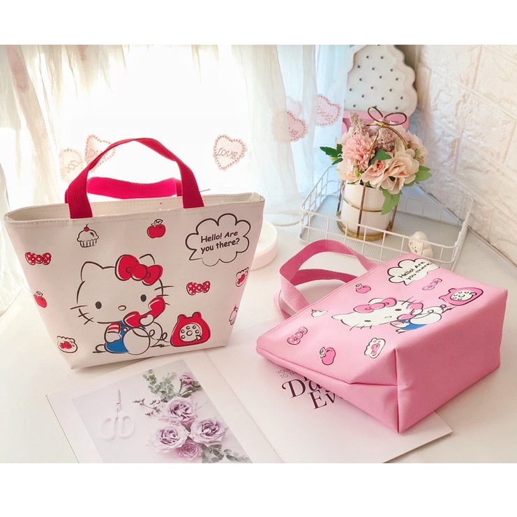 Túi Đựng Cơm Trưa Giữ Nhiệt Họa Tiết Hoạt Hình Kitty