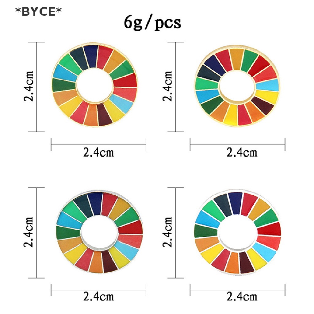 [BYCE] Ghim Cài Áo 17 Màu Phát Triển Được Bền Bỉ Liên Hiệp Quốc SDGs [Hot