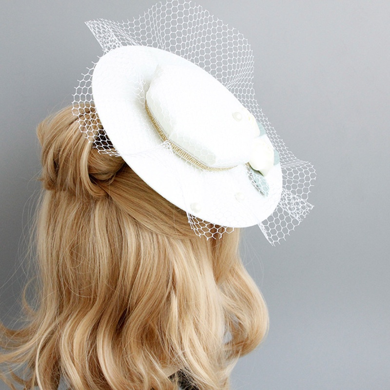 Mũ Lưới Đính Mạng Che Mặt Phong Cách Retro Cho Nữ