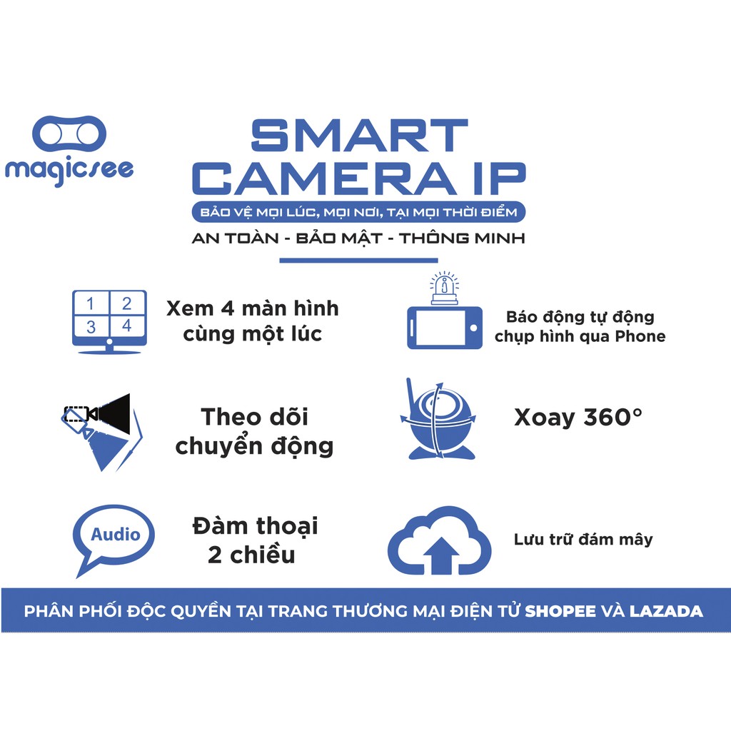 ( Big sale ) Camera giám sát không dây wifi Magicsee SA200 Full HD1080 Camera dành cho người Việt | BigBuy360 - bigbuy360.vn