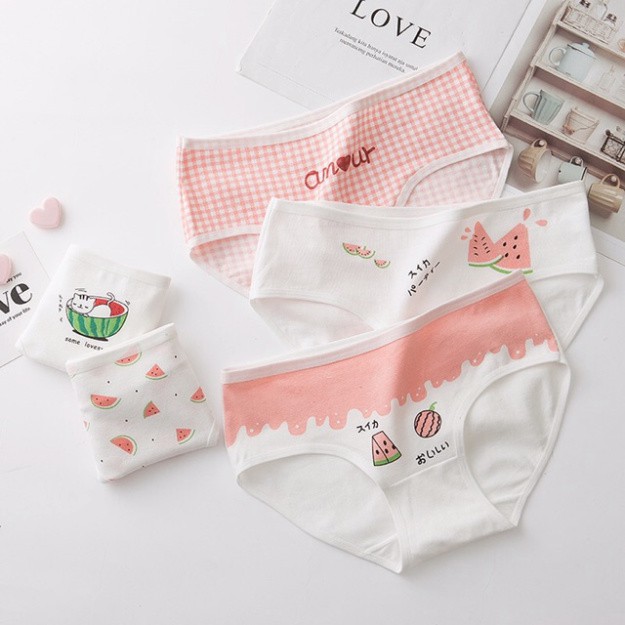 [CHE TÊN 100%] Set 5 Chiếc Quần Lót Nữ Cute Quần Chíp Dưa Hấu Chất Cotton Quảng Châu Cao Cấp Sexy Xịn Đẹp Lamodu Shop | BigBuy360 - bigbuy360.vn