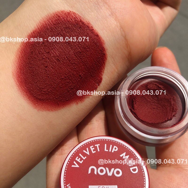(Auth) Son kem bùn siêu mịn Velvet Lip Mud NoVo 5461