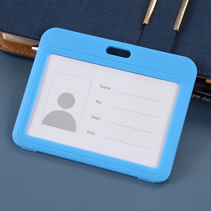 Bao thẻ ngang 10 màu - thẻ đeo bảng tên nhân viên học sinh sinh viên chất liệu nhựa PC sử dụng 2 mặt