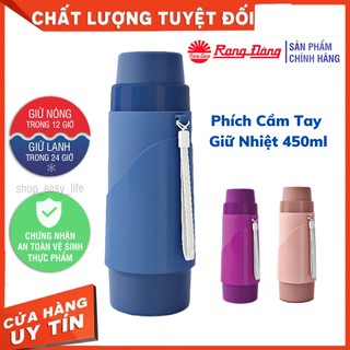 Phích nước cầm tay, mini, rạng đông 450ml giữ nhiệt 24 giờ