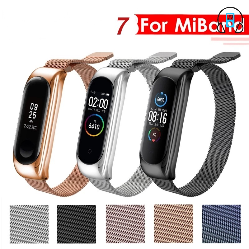 Dây đeo kim loại cho đồng hồ thông minh Mi Band 7