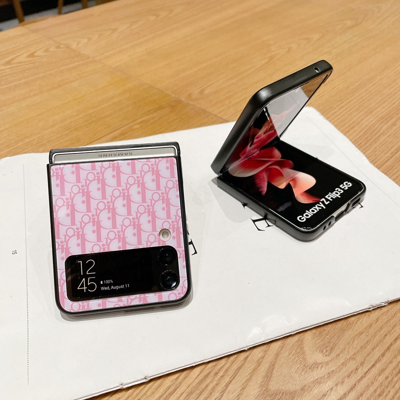 Ốp Điện Thoại Mặt Kính Thời Trang Cho Samsung Galaxy Z Flip4 Flip 3 5G ZFlip3