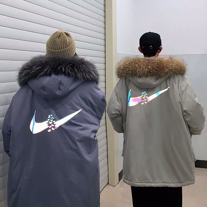 Áo khoác phao oversize dáng rộng mũ lông Unisex nam nữ Ulzzang siêu ấm siêu chất ❤️