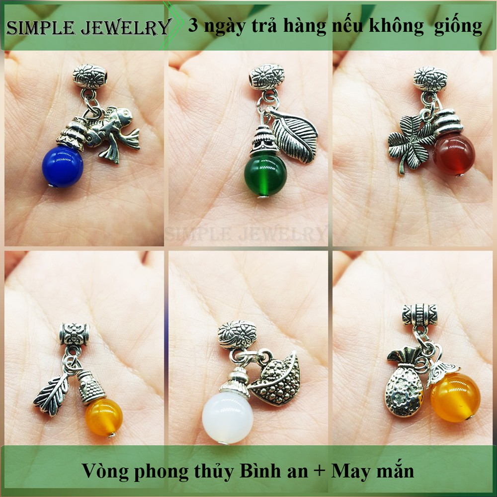 Charm bạc đính đá mix vòng đeo tay thể hiện cá tính, sang trọng và tuyệt đẹp