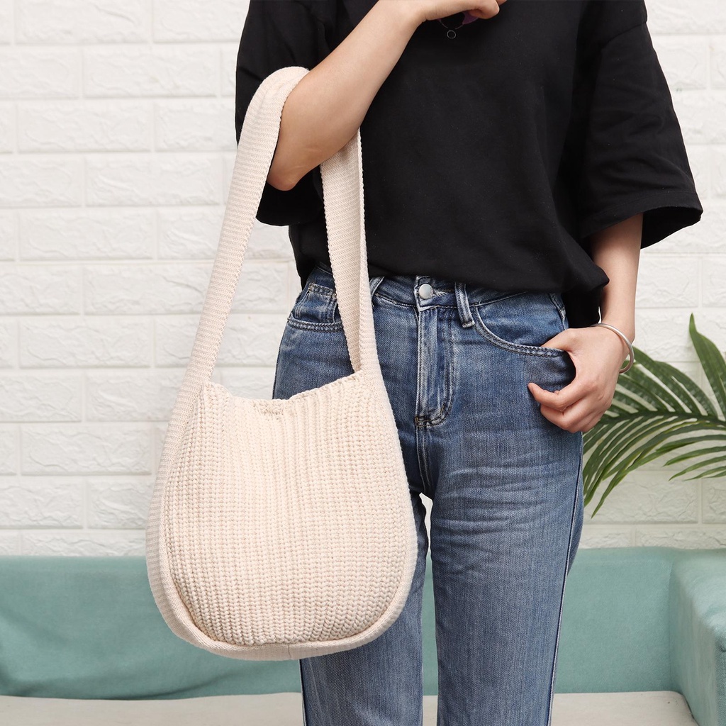 Túi Xách Đan Len Sức Chứa Lớn Thời Trang Cho Nữ