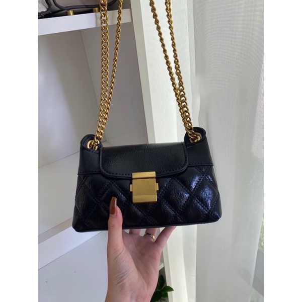 Túi kẹp nách nữ trần trám da bóng thời trang 2022