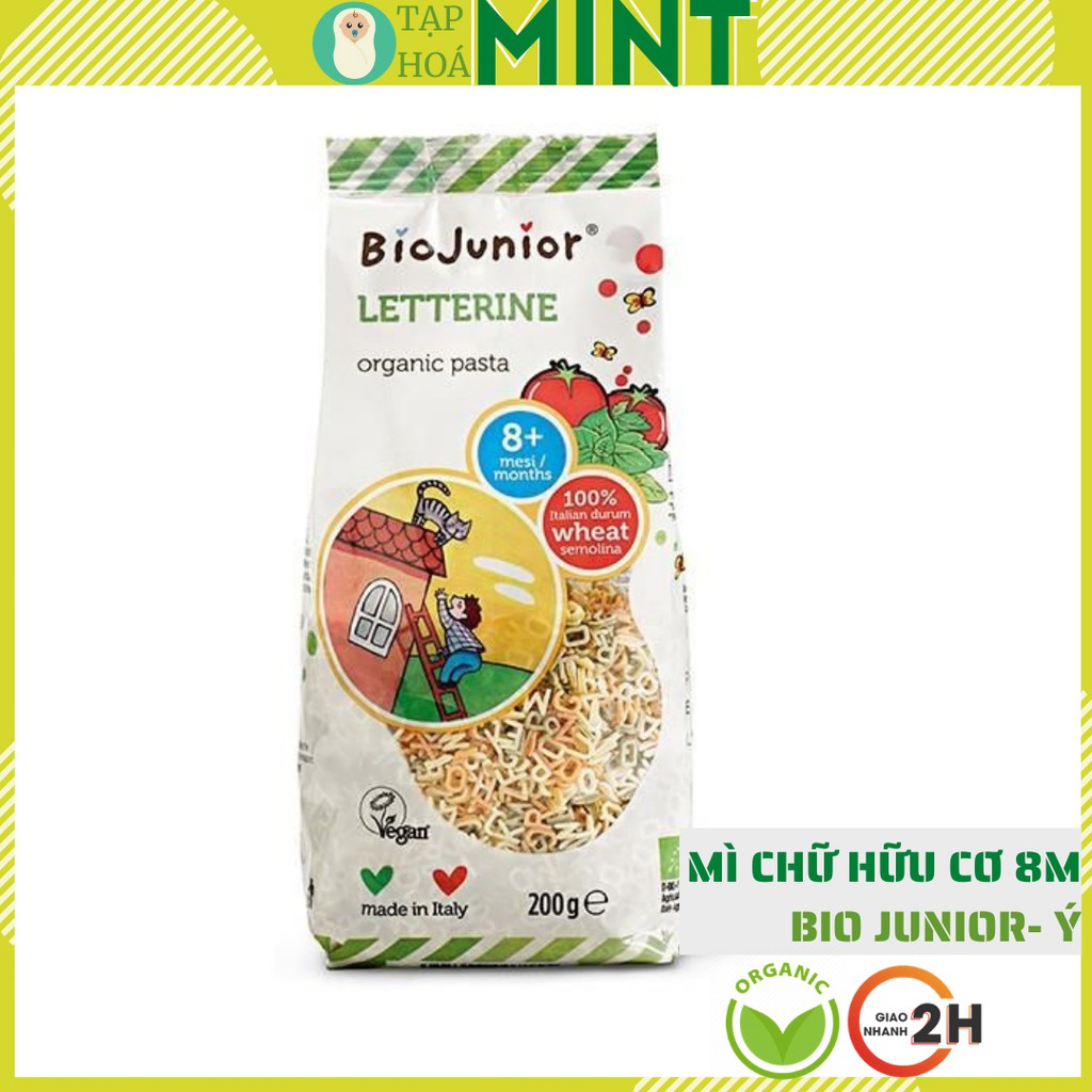 Mì chữ cái ăn dặm hữu cơ cho bé từ 8 tháng Bio Junio 200g - Tạp hoá mint