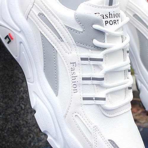Giày thể thao trắng cổ thấp khử mùi thoáng khí chống thấm nước thời trang thu đông cho nam