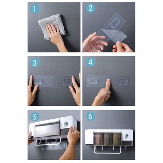 Bộ đẩy kem đánh răng kèm 2 cốc