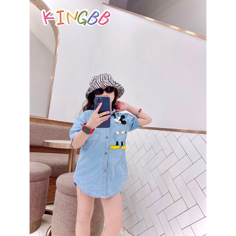 Áo bé gái, áo sơ mi kiểu cách đơn giản cho bé, sang chảnh cho bé 013851