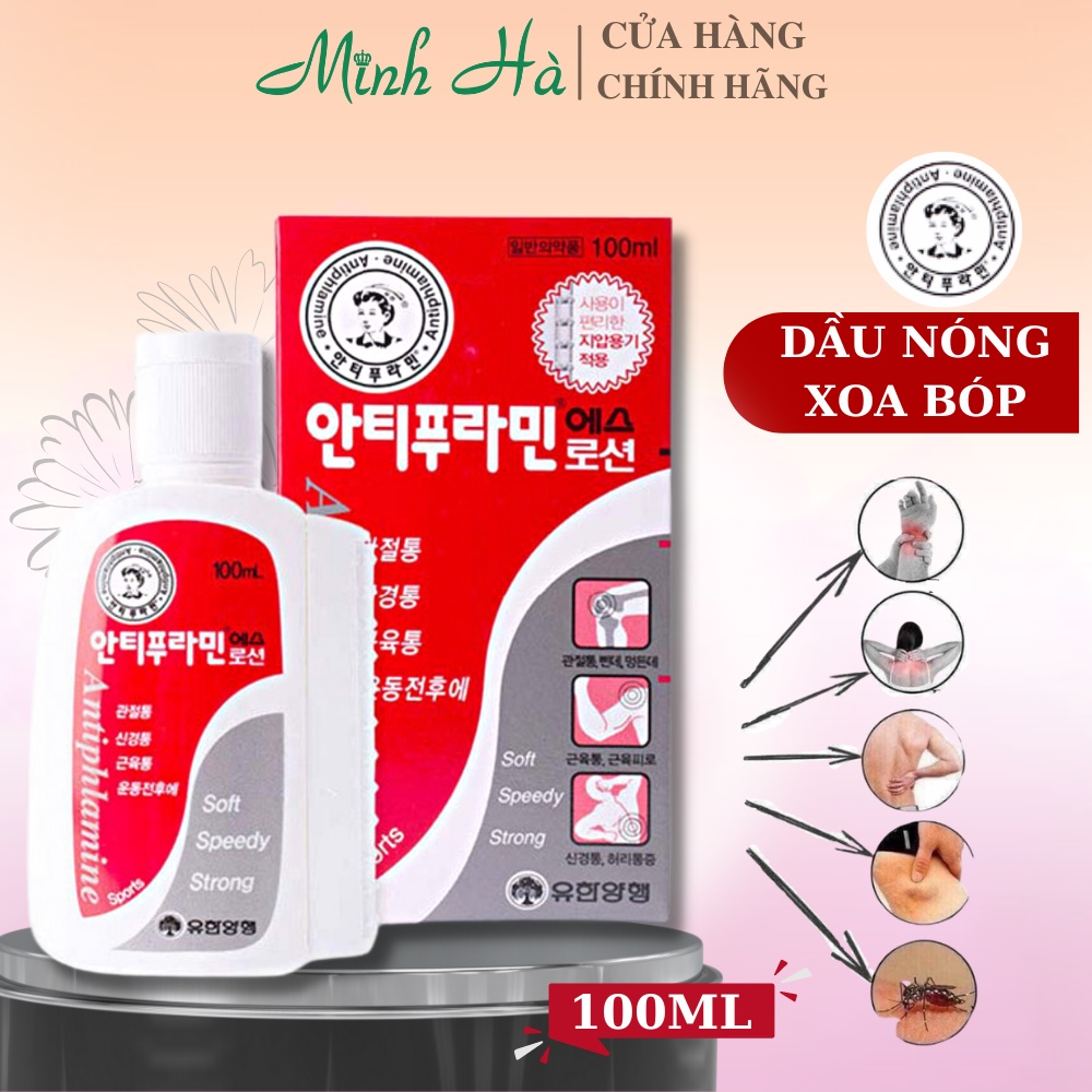 Dầu nóng xoa bóp Antiphlamine Hàn Quốc 100ml
