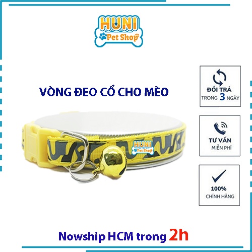 Vòng cổ cho mèo CỠ SM BẢN 1CM- vòng cổ cho chó nhỏ dễ thương có chuông lục lạc cao cấp giá hợp lý - Huni Petshop