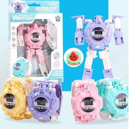 Đồng Hồ Robot Cho Bé FullBox - Đồng Hồ Đồ Chơi Biến Hình Cực Độc Mẫu Mới Nhất Thích Hợp Cho Bé Trên 3t DUASHOP