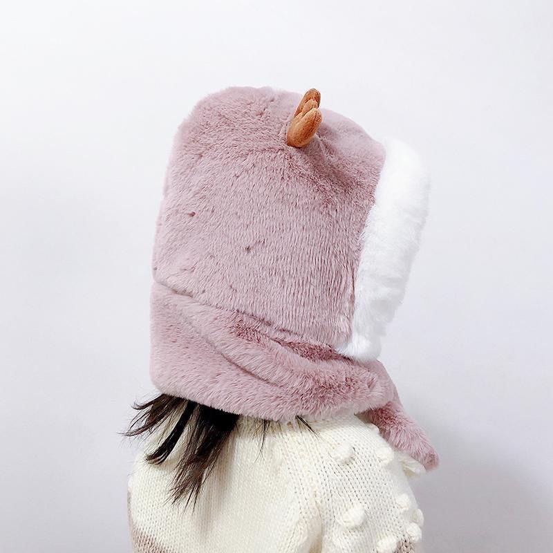 Mũ len cho bé lót lông sừng hươu, nón kèm khăn phong cách hàn quốc rất cute