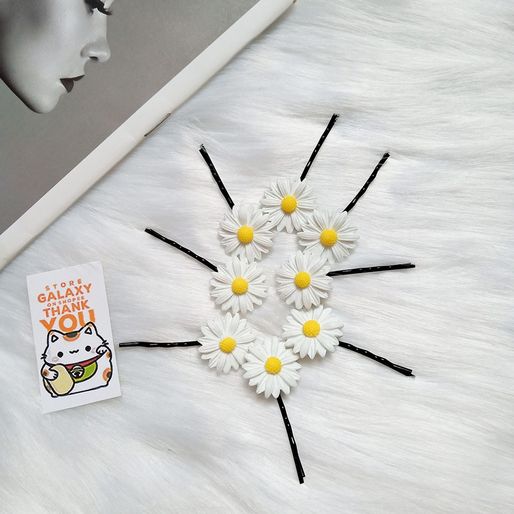 Kẹp tăm tóc Hot trend 2019 bông cúc mini