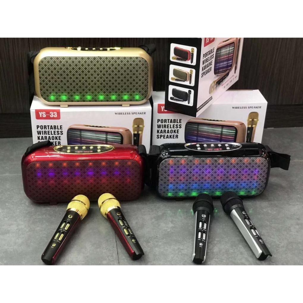 Loa Bluetooth karaoke kèm 2 micro YS-33
