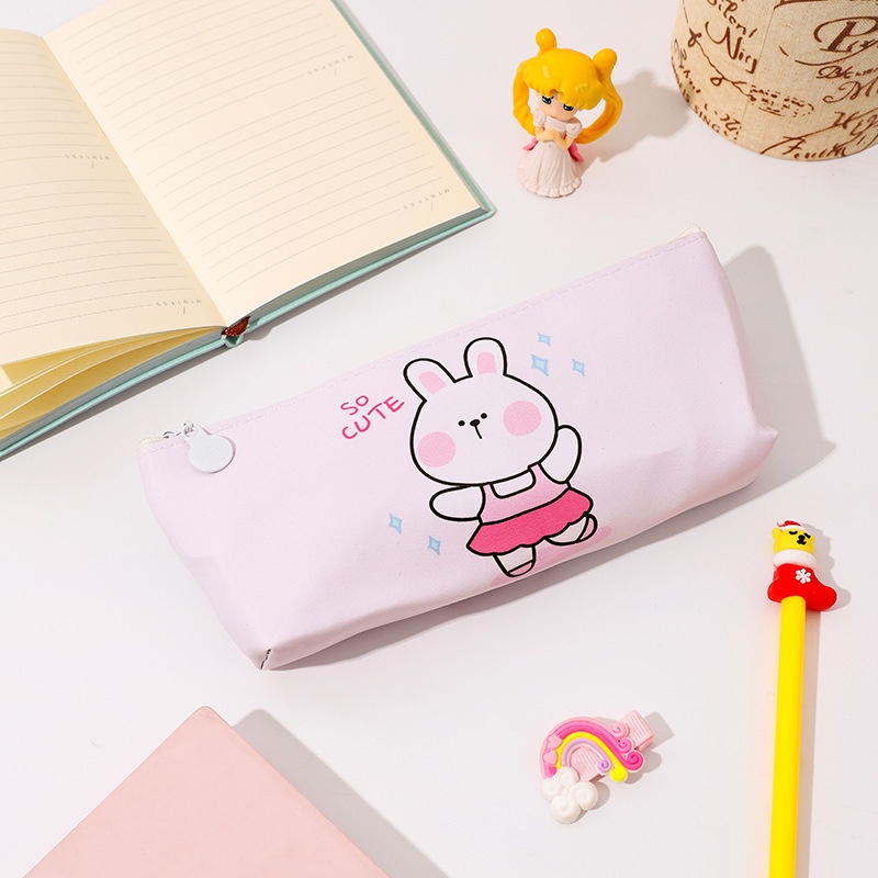 Túi Đựng Bút Chì Sức Chứa Lớn Họa Tiết Hoạt Hình Dễ Thương Cho Học Sinh