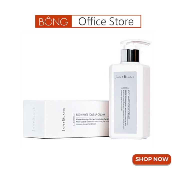 Kem Dưỡng Thể Trắng Da Toàn Thân Kim Cương JANTBLANC Body White Tone Up Cream 300ml - Hàn Quốc BONGSHOPAUTHENTIC