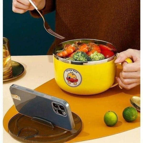 CA ÚP MÌ CÓ TAY CẦM ,BÁT MÌ RUỘT INOX VỊT VÀNG NGỘ NGHĨNH