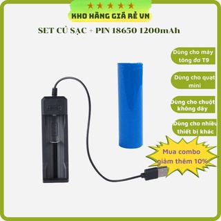 Pin tông đơ cắt tóc T9 và cốc sạc pin rời tiện dụng sử dụng pin Lithium 18650 1200mAh