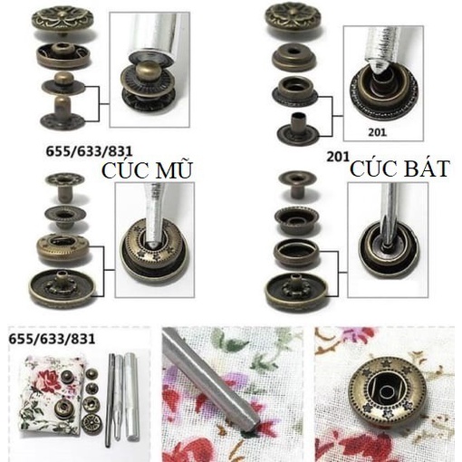 Cây tán cúc mũ 4 chi tiết - dụng cụ làm đồ da handmade