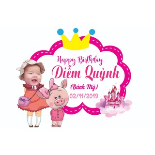 Bảng tên sinh nhật bé gái