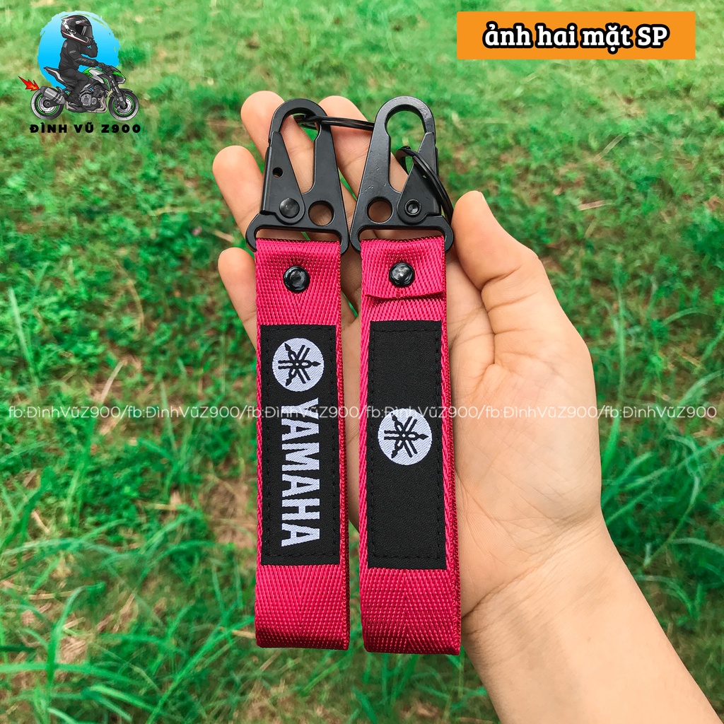 Móc khóa Yamaha, đầu bấm CHẮC CHẮN, dây vải DÀY DẶN, logo sắc nét không phai màu