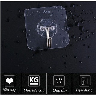 Bộ 10 móc dính treo tường siêu chịu lực inox