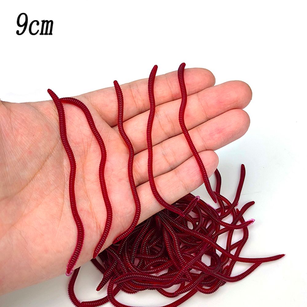 Mồi câu cá giả hình giun đỏ bằng silicon mềm 5cm/7.5cm/15cm