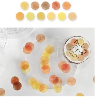 1 cuộn Washi dán nhãn tròn
